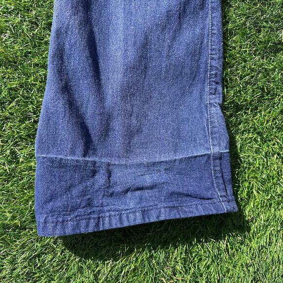 Vintage 70s Male Slacks Jeans Dark Wash Denim Bell Bottoms 31 x‎ 29.5 USA - Picture 7 of 10